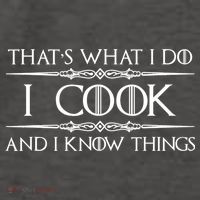 Cute Funny Chef & Cook Gifts I Cook & I Know Things Funny Cooking T Vector Backpack