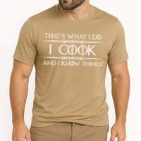 Cute Funny Chef & Cook Gifts I Cook & I Know Things Funny Cooking T Cooling Performance Crew T-Shirt