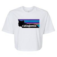 Catagonia Funny Cat Lover Apparel Bella+Canvas Jersey Crop Tee