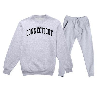 Connecticut Funny Premium Crewneck Sweatsuit Set