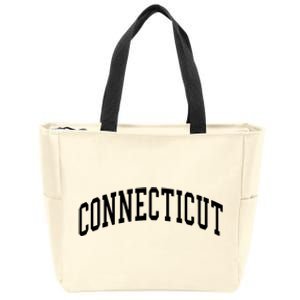 Connecticut Funny Zip Tote Bag