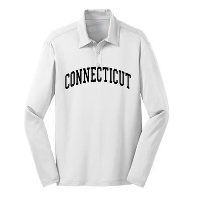 Connecticut Funny Silk Touch Performance Long Sleeve Polo