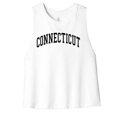 Connecticut Funny Women's Racerback Cropped Tank