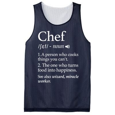 Cute Funny Chef Definition Funny Line Saying Cook Cooking Gifts Chefs T Mesh Reversible Basketball Jersey Tank