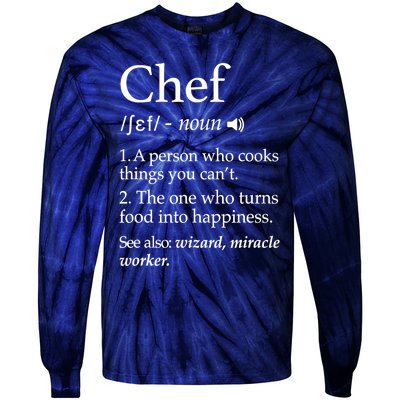 Cute Funny Chef Definition Funny Line Saying Cook Cooking Gifts Chefs T Tie-Dye Long Sleeve Shirt