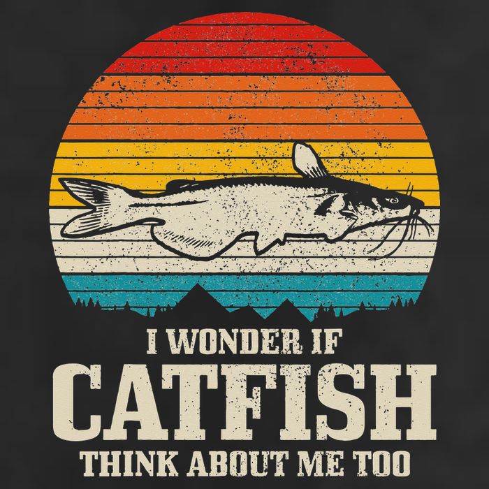 Catfish Fishing Catfishing Funny Saying Fisherman 7 Panel Mesh Trucker Snapback Hat