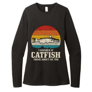 Catfish Fishing Catfishing Funny Saying Fisherman Womens CVC Long Sleeve Shirt