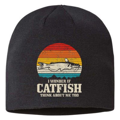 Catfish Fishing Catfishing Funny Saying Fisherman Sustainable Beanie