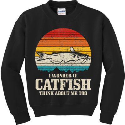 Catfish Fishing Catfishing Funny Saying Fisherman Kids Sweatshirt