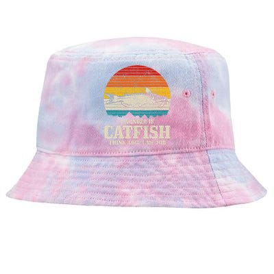 Catfish Fishing Catfishing Funny Saying Fisherman Tie-Dyed Bucket Hat