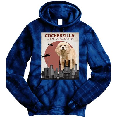 Cockerzilla Funny Cocker Spaniel Dog Lovers Gift Tie Dye Hoodie