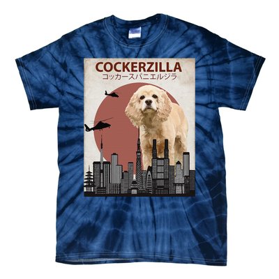 Cockerzilla Funny Cocker Spaniel Dog Lovers Gift Tie-Dye T-Shirt