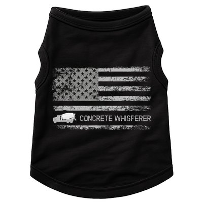 Concrete Finisher Concrete Whisperer American Flag Patriotic Doggie Tank