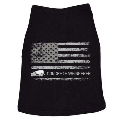 Concrete Finisher Concrete Whisperer American Flag Patriotic Doggie Tank