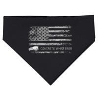 Concrete Finisher Concrete Whisperer American Flag Patriotic USA-Made Doggie Bandana