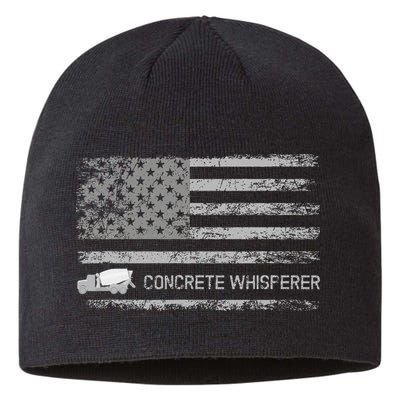 Concrete Finisher Concrete Whisperer American Flag Patriotic Sustainable Beanie