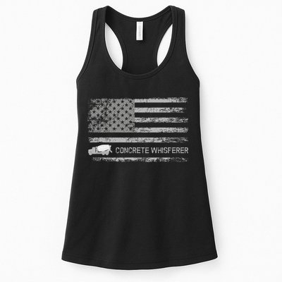 Concrete Finisher Concrete Whisperer American Flag Patriotic Womens Tank Top