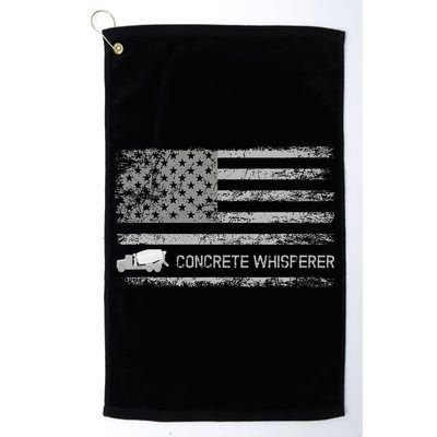 Concrete Finisher Concrete Whisperer American Flag Patriotic Golf Towel