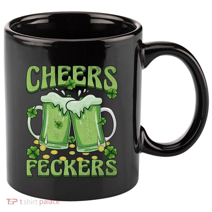 Cheers Feckers 11oz C Handle Ceramic Mug
