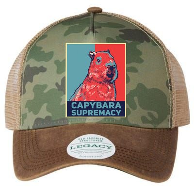 Capybaras Funny Capibara Rodent Capybara Supremacy  Legacy Tie Dye Trucker Hat