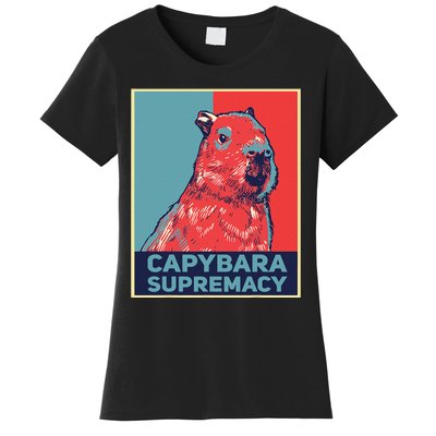 Capybaras Funny Capibara Rodent Capybara Supremacy  Women's T-Shirt