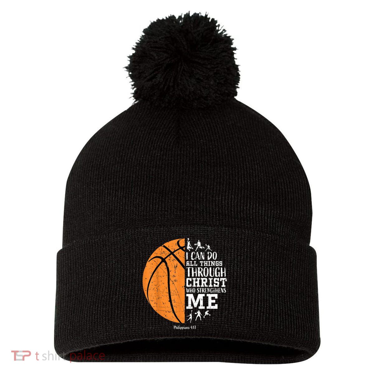 Cute Funny Christian Basketball Gift For Boys Religious Gifts Pom Pom 12in Knit Beanie