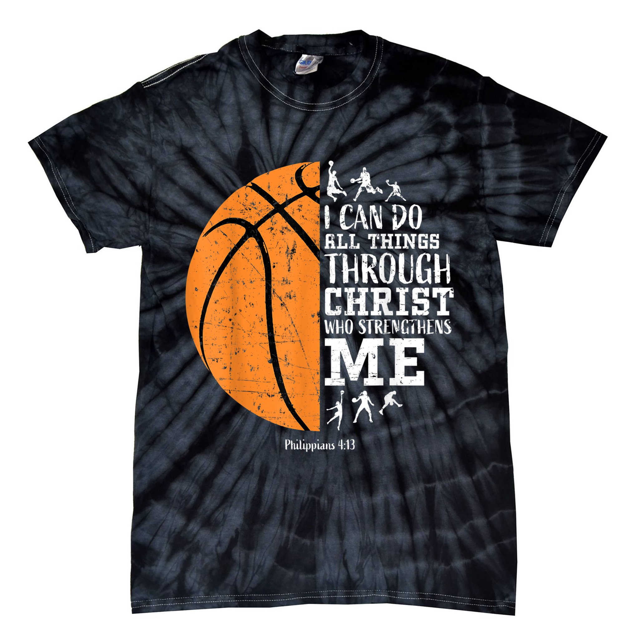 Cute Funny Christian Basketball Gift For Boys Religious Gifts Tie-Dye T-Shirt