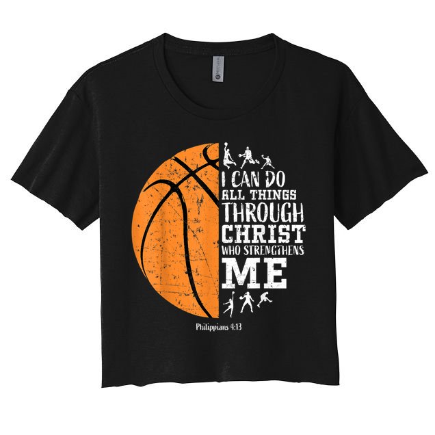 Cute Funny Christian Basketball Gift For Boys Religious Gifts Crop Top