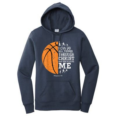 Cute Funny Christian Basketball Gift For Boys Religious Gifts Women's Pullover Hoodie