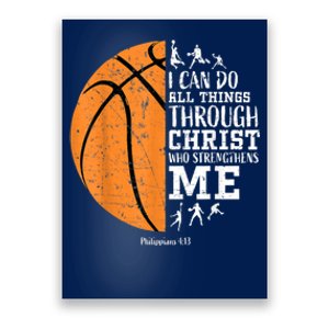 Cute Funny Christian Basketball Gift For Boys Religious Gifts Poster