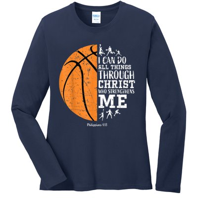 Cute Funny Christian Basketball Gift For Boys Religious Gifts Ladies Long Sleeve Shirt