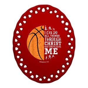 Cute Funny Christian Basketball Gift For Boys Religious Gifts Ceramic Oval Ornament