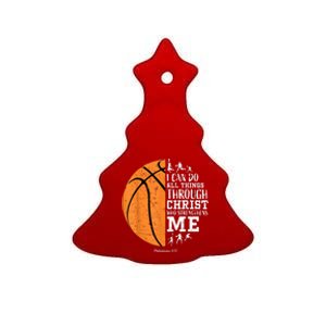 Cute Funny Christian Basketball Gift For Boys Religious Gifts Ceramic Tree Ornament