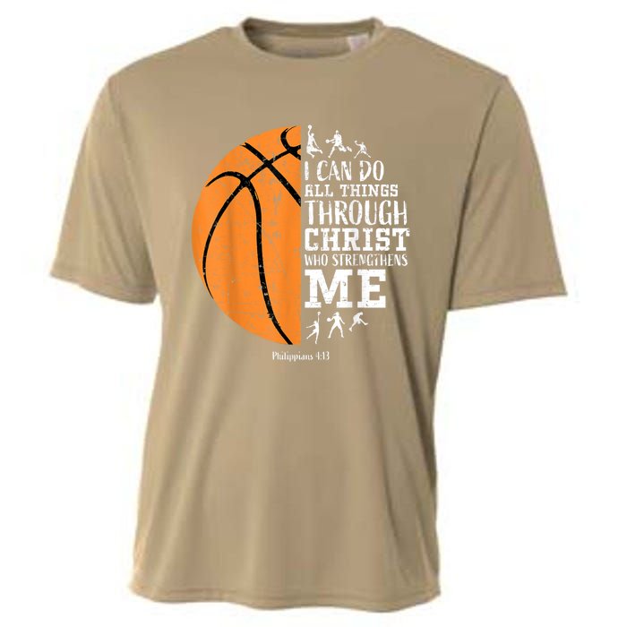 Cute Funny Christian Basketball Gift For Boys Religious Gifts Cooling Performance Crew T-Shirt