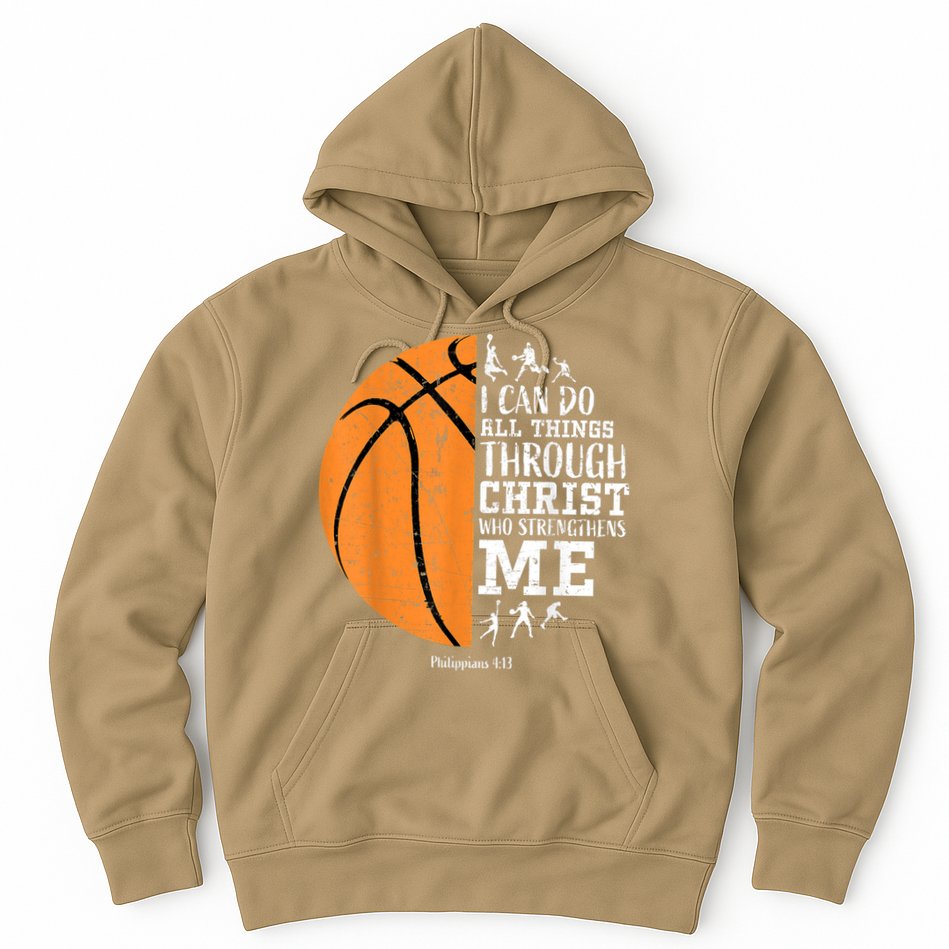 Cute Funny Christian Basketball Gift For Boys Religious Gifts Hoodie