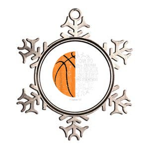 Cute Funny Christian Basketball Gift For Boys Religious Gifts Metallic Star Ornament