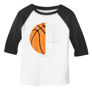 Cute Funny Christian Basketball Gift For Boys Religious Gifts Toddler Fine Jersey T-Shirt