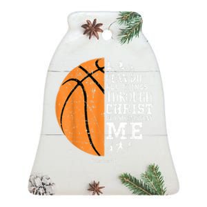 Cute Funny Christian Basketball Gift For Boys Religious Gifts Ceramic Bell Ornament