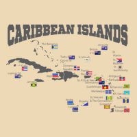 Caribbean Flags Caribbean Map Caribbean Islands Vacation Drawstring Bag