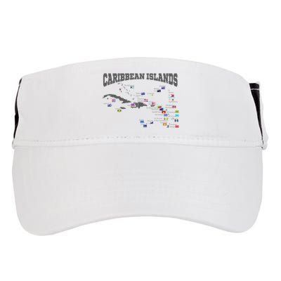 Caribbean Flags Caribbean Map Caribbean Islands Vacation Adult Drive Performance Visor