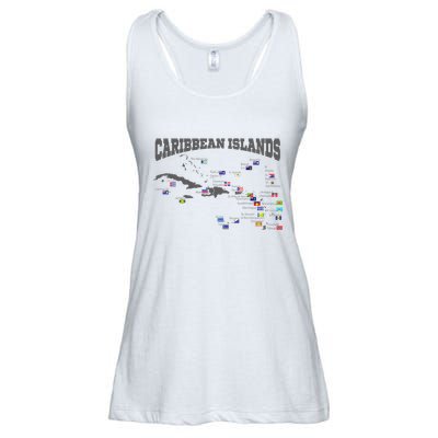 Caribbean Flags Caribbean Map Caribbean Islands Vacation Ladies Essential Flowy Tank