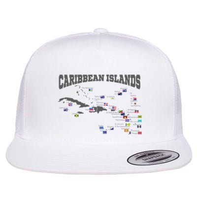 Caribbean Flags Caribbean Map Caribbean Islands Vacation Flatbill Hat
