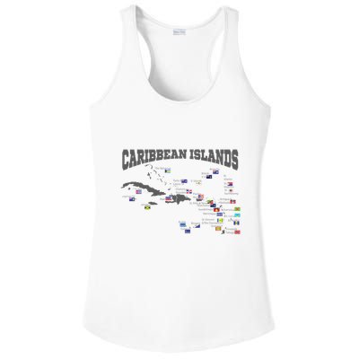 Caribbean Flags Caribbean Map Caribbean Islands Vacation Ladies PosiCharge Competitor Racerback Tank