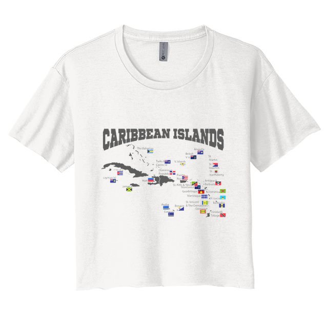 Caribbean Flags Caribbean Map Caribbean Islands Vacation Crop Top