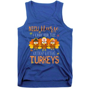 Care For Cutest Turkeys Thanksgiving NICU Nurse Tank Top