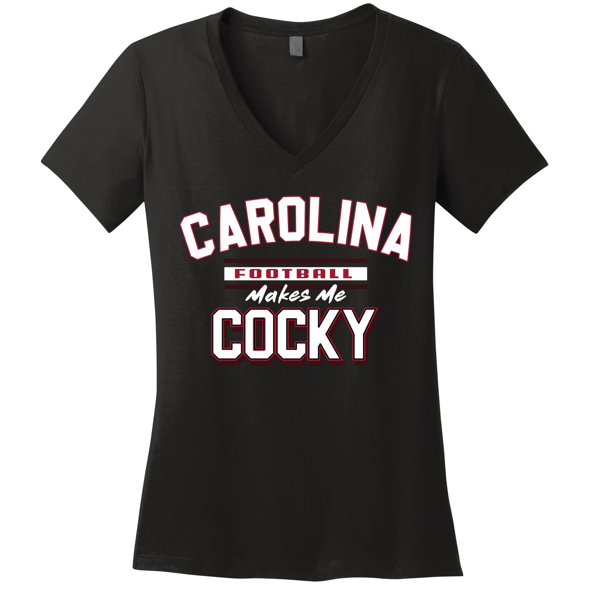 Carolina Football Cocky Football Team Lover Funny Women's V-Neck T-Shirt