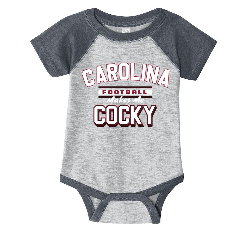 Carolina Football Cocky Football Team Lover Funny Infant Baby Jersey Bodysuit