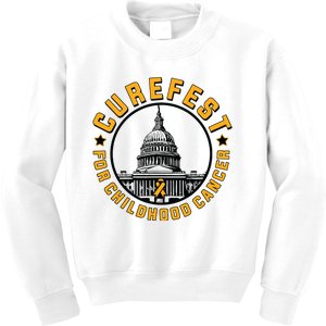 Curefest For Childhood Cancer 2024 Design 3 For Light Kids Sweatshirt