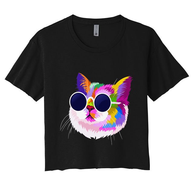 Cat Funny Cat Gift Women Crop Top