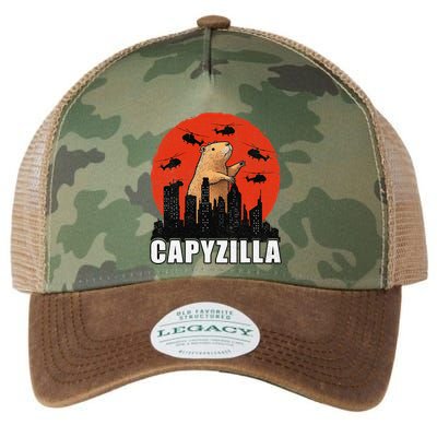 Capybara Funny Capybara Rodent Capyzilla Funny Legacy Tie Dye Trucker Hat